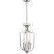 None 4 Light 12 inch Brushed Nickel Pendant Ceiling Light